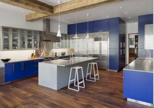 Modern Kitchen Stainless Blue Bliss